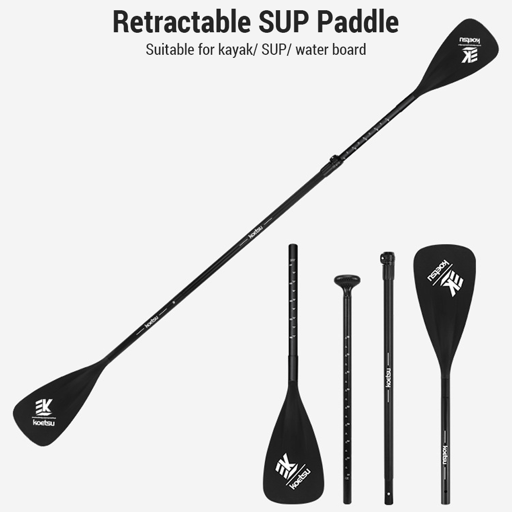 Fishing Kayak Crate - Verstellbares SUP-Paddel, Stand-Up-Paddle-Board-Paddel aus Aluminiumlegierung, tragbares