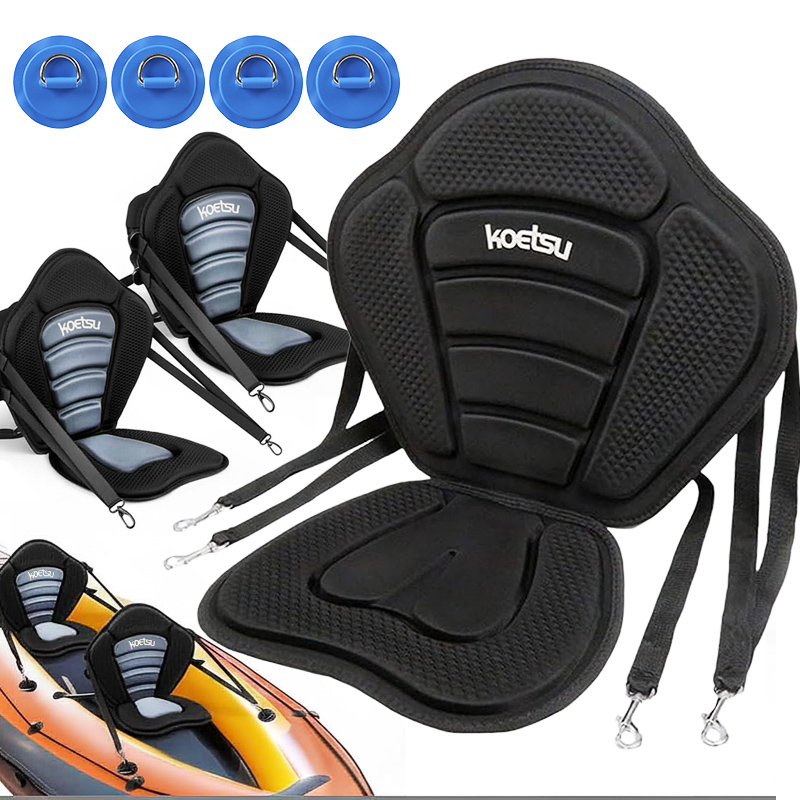 Fishing Kayak Crate - Kajak Sitz Verstellbare EVA Rückenlehne Paddle